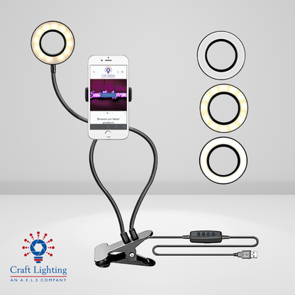 SALE! Creator - Clip On Mini Ring Light and Phone Holder