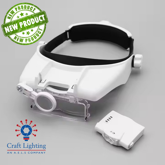 Mimas - Head Mounted Magnifier with Rechargeable LED Light 1X to 14X