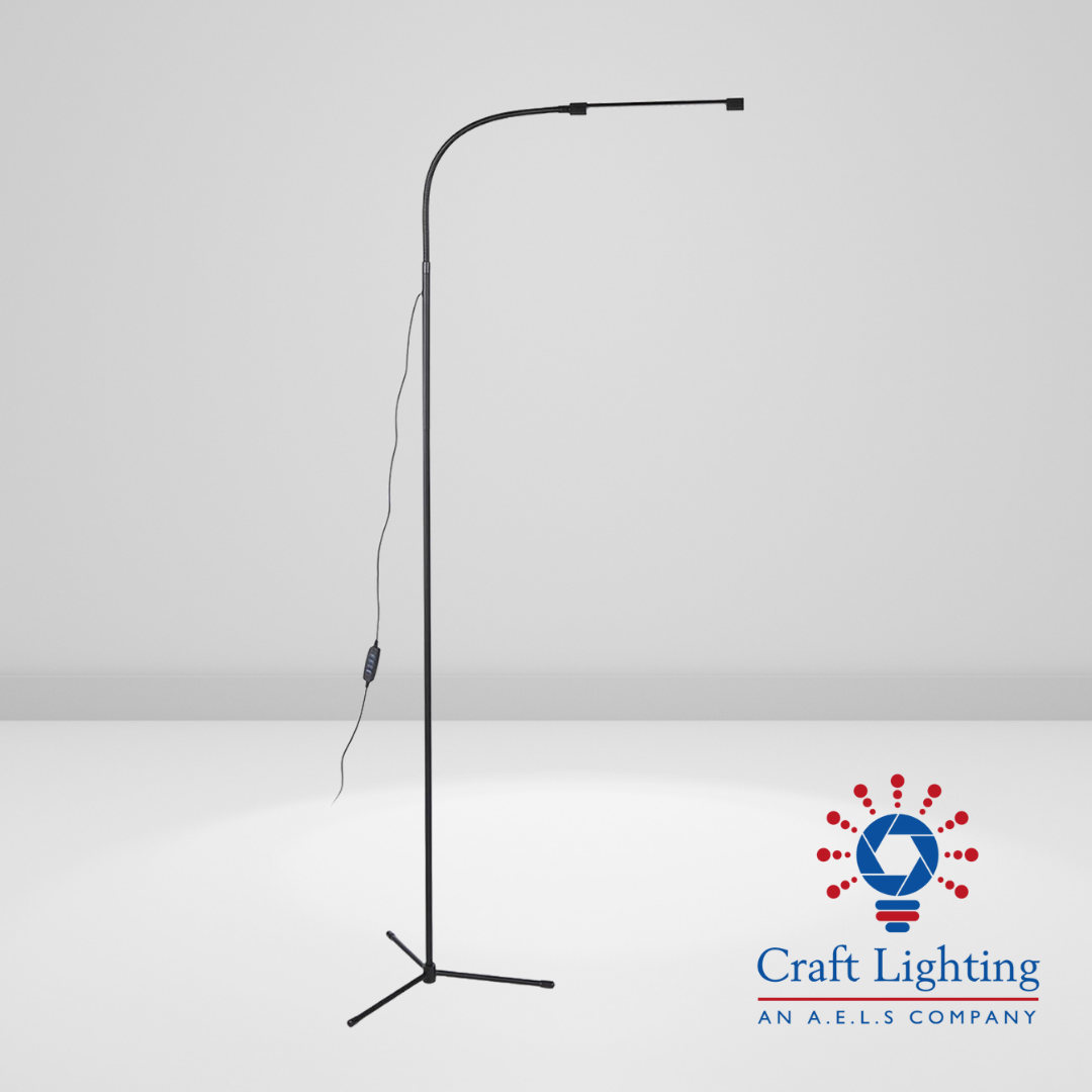 Illuminator - Lightweight Floor Standing Gooseneck Lamp
